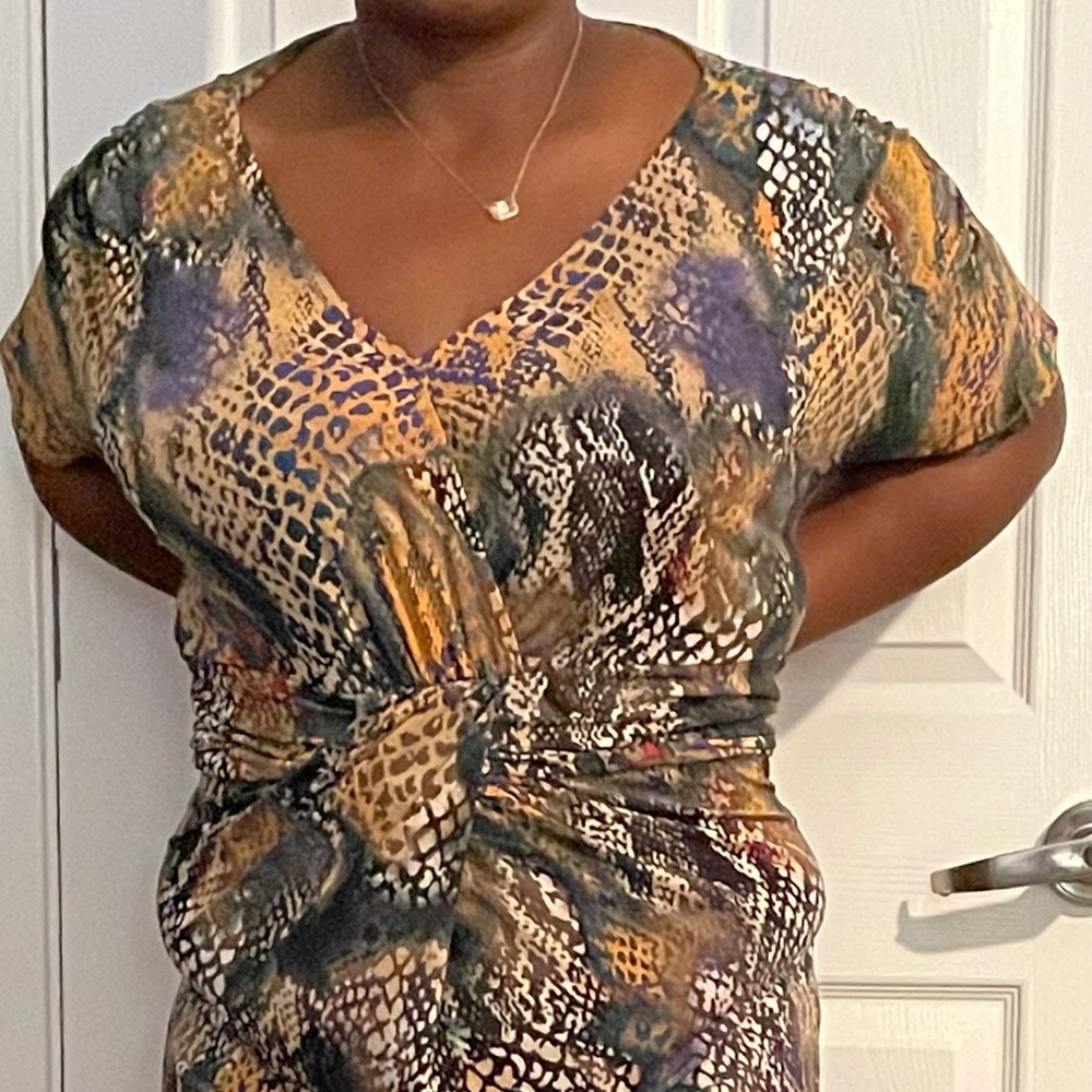 Animal print knot dress